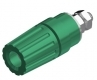 PKI 110 GN Gniazdo laboratoryjne (aparatowe) izolowane 4mm, przyłącze M4, zielone, Hirschmann, 931714104, PKI110
